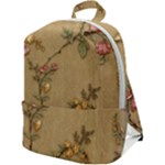 Flowers, Branches, Desenho, Edge, Leaves Zip Up Backpack