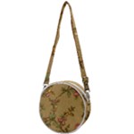 Flowers, Branches, Desenho, Edge, Leaves Crossbody Circle Bag