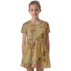 Kids  Short Sleeve Pinafore Style Dress 