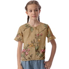 Kids  Cuff Sleeve Scrunch Bottom T-Shirt 