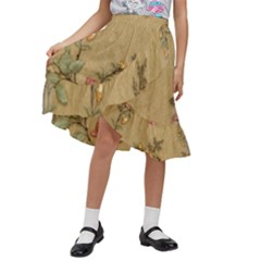 Kids  Ruffle Flared Wrap Midi Skirt 