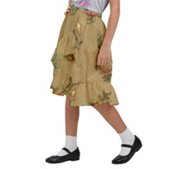 Kids  Ruffle Flared Wrap Midi Skirt 