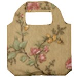 Flowers, Branches, Desenho, Edge, Leaves Foldable Grocery Recycle Bag