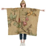 Flowers, Branches, Desenho, Edge, Leaves Women s Hooded Rain Ponchos