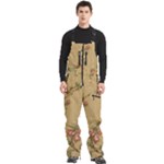 Flowers, Branches, Desenho, Edge, Leaves Men s Front Zip Ski And Snowboard Bib Pants