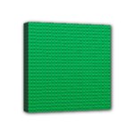 Green Lego Texture, Lego Background, Lego Texture, Green Mini Canvas 4  x 4  (Stretched)