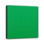 Green Lego Texture, Lego Background, Lego Texture, Green Mini Canvas 6  x 6  (Stretched)