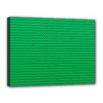 Green Lego Texture, Lego Background, Lego Texture, Green Canvas 16  x 12  (Stretched)