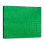 Green Lego Texture, Lego Background, Lego Texture, Green Canvas 20  x 16  (Stretched)