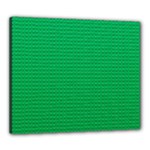 Green Lego Texture, Lego Background, Lego Texture, Green Canvas 24  x 20  (Stretched)