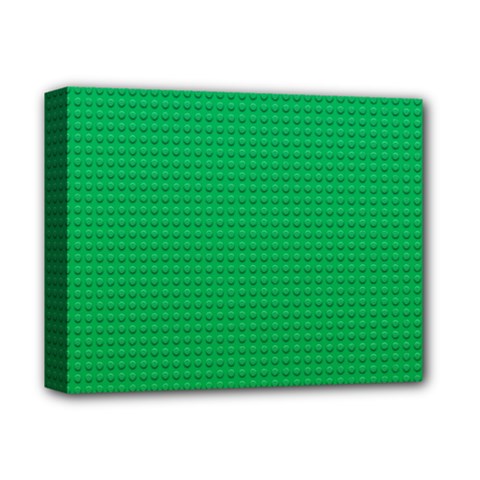 Green Lego Texture, Lego Background, Lego Texture, Green Deluxe Canvas 14  x 11  (Stretched) from ArtsNow.com