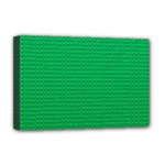 Green Lego Texture, Lego Background, Lego Texture, Green Deluxe Canvas 18  x 12  (Stretched)