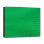 Green Lego Texture, Lego Background, Lego Texture, Green Deluxe Canvas 20  x 16  (Stretched)