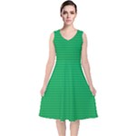 Green Lego Texture, Lego Background, Lego Texture, Green V-Neck Midi Sleeveless Dress 