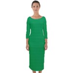 Green Lego Texture, Lego Background, Lego Texture, Green Quarter Sleeve Midi Bodycon Dress