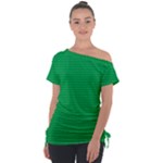 Green Lego Texture, Lego Background, Lego Texture, Green Off Shoulder Tie-Up T-Shirt