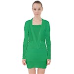 Green Lego Texture, Lego Background, Lego Texture, Green V-neck Bodycon Long Sleeve Dress