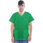 Green Lego Texture, Lego Background, Lego Texture, Green Men s V-Neck Scrub Top