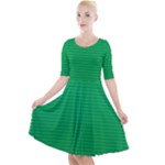 Green Lego Texture, Lego Background, Lego Texture, Green Quarter Sleeve A-Line Dress With Pockets