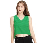 Green Lego Texture, Lego Background, Lego Texture, Green V-Neck Cropped Tank Top