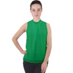 Green Lego Texture, Lego Background, Lego Texture, Green Mock Neck Chiffon Sleeveless Top