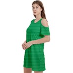 Green Lego Texture, Lego Background, Lego Texture, Green Women s Cold Shoulder Round Neck Mini Dress