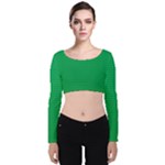 Green Lego Texture, Lego Background, Lego Texture, Green Velvet Long Sleeve Crop Top