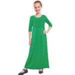 Green Lego Texture, Lego Background, Lego Texture, Green Kids  Quarter Sleeve Maxi Dress