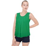 Green Lego Texture, Lego Background, Lego Texture, Green Bubble Hem Chiffon Tank Top