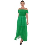 Green Lego Texture, Lego Background, Lego Texture, Green Off Shoulder Open Front Chiffon Dress