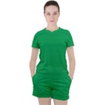 Green Lego Texture, Lego Background, Lego Texture, Green Women s T-Shirt and Shorts Set