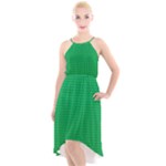 Green Lego Texture, Lego Background, Lego Texture, Green High-Low Halter Chiffon Dress 