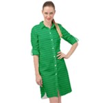 Green Lego Texture, Lego Background, Lego Texture, Green Long Sleeve Mini Shirt Dress