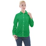 Green Lego Texture, Lego Background, Lego Texture, Green Women s Long Sleeve Pocket Shirt