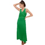 Green Lego Texture, Lego Background, Lego Texture, Green V-Neck Chiffon Maxi Dress