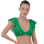 Green Lego Texture, Lego Background, Lego Texture, Green Plunge Frill Sleeve Bikini Top