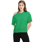 Green Lego Texture, Lego Background, Lego Texture, Green One Shoulder Cut Out T-Shirt