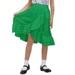 Green Lego Texture, Lego Background, Lego Texture, Green Kids  Ruffle Flared Wrap Midi Skirt