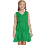 Green Lego Texture, Lego Background, Lego Texture, Green Kids  Sleeveless Tiered Mini Dress