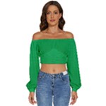 Green Lego Texture, Lego Background, Lego Texture, Green Long Sleeve Crinkled Weave Crop Top