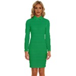 Green Lego Texture, Lego Background, Lego Texture, Green Long Sleeve Shirt Collar Bodycon Dress