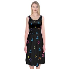 Kids , Kids , Background, Doodle Midi Sleeveless Dress from ArtsNow.com