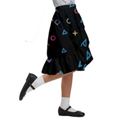 Kids  Ruffle Flared Wrap Midi Skirt 