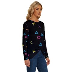 Long Sleeve Crew Neck Pullover Top 