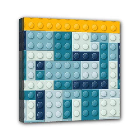 Lego, Background, Dots Mini Canvas 6  x 6  (Stretched) from ArtsNow.com