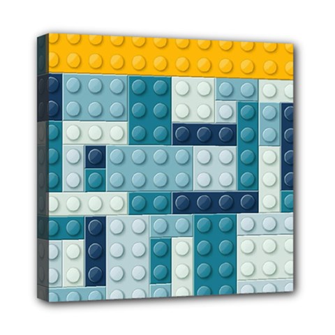 Lego, Background, Dots Mini Canvas 8  x 8  (Stretched) from ArtsNow.com