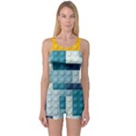 Lego, Background, Dots One Piece Boyleg Swimsuit