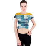 Lego, Background, Dots Crew Neck Crop Top