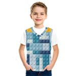 Lego, Background, Dots Kids  Basketball Tank Top