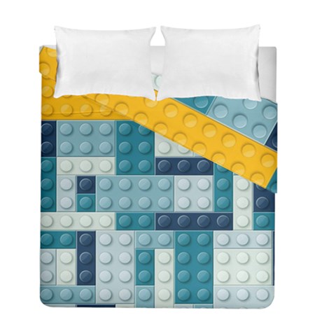 Lego, Background, Dots Duvet Cover Double Side (Full/ Double Size) from ArtsNow.com